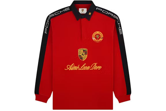Aime Leon Dore x PorscheAime Leon Dore x Porsche Crest Rugby Red